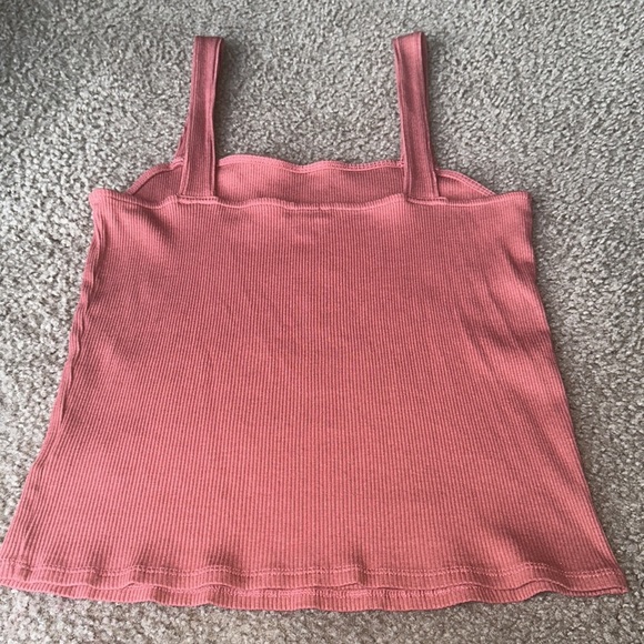 Express Pink Fitted Ribbed Tank Top - Picture 4 of 6